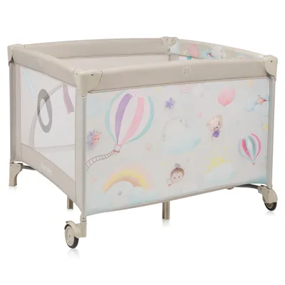 Produktbild von LIONELO Laufgitter Mille Plus bis 15 kg, 6-36 Monate, mit Schaumstoffmatratze, buntem Spielzeugset und praktischer Tragetasche - Beige