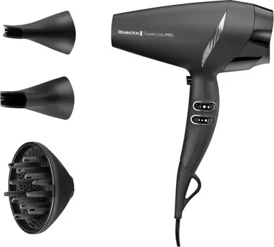 Zdjęcie produktu dla Remington Supercare Pro 2200, Prąd przemienny, 36,1 m/s, Czarny, Srebrny, Oczko do wieszania, 3 m, Przyciski