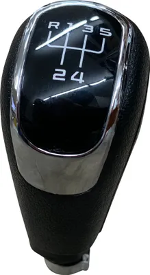 Image de Pommeau de levier de vitesse Noir CHROME 6 vitesses pour VW Audi Seat Skoda