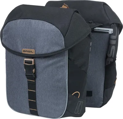 Produktbild von Basil Doppeltasche Miles MIK 2.0 34 Liter schwarz/grau inkl. MIK-Adapterplatt....