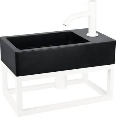 Obrázok produktu pre Kúpeľňový nábytok s umývadlom Differnz HURA L čadič/biela 24 x 40 x 22 cm 38.006.08