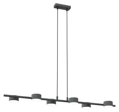 Obrázok produktu pre Závesná lampa SORA čierna 6xGX53x10W kov rozmery: 140x100x19 cm IP20 Emibig