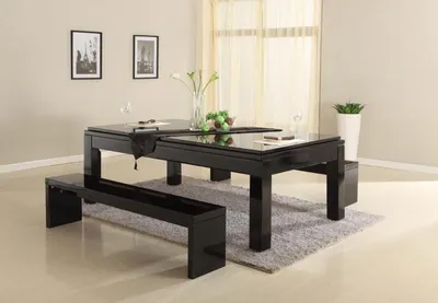 Immagine prodotto di Tavolo da pranzo tavolo da biliardo 2 in 1 tavoli da biliardo tavoli da gioco legno 7ft