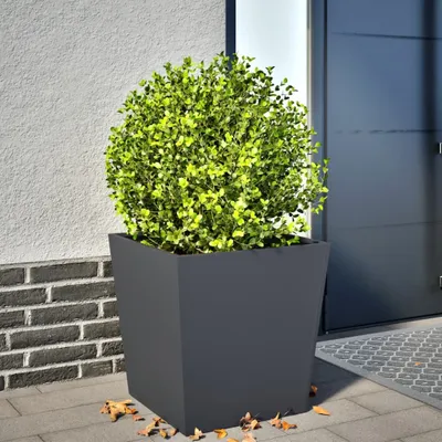 Zdjęcie produktu dla Maison Exclusive – donica ogrodowa antracytowa 50 x 50 x 50 cm stal