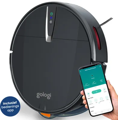 Produktbild von Gologi Staubsaugerroboter mit Wischfunktion - Automatisch - Kabelloser Staubsaugerroboter mit Ladestation - 45 dB - Schwarz