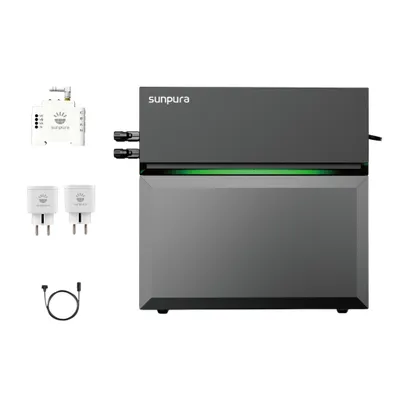 Produktbild von Sunpura S2400 All-in-One 2,4 kWh Speicher für Balkonkraftwerk mit 1x Smarter Zähler & 2x Smart Plug, bis 9,6 kWh erweiterbar (0% MwSt)