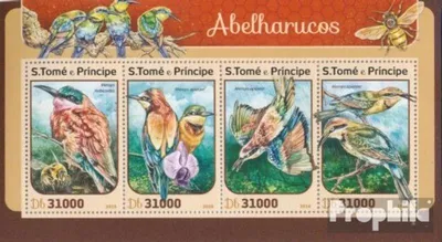 Produktbild von Briefmarken Sao Tome e Principe 2016 Mi 6851-6854 Kleinbogen (kompl. Ausgabe) postfrisch Bienenfresser