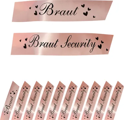 Produktbild von Oblique Unique Schärpe Braut + Braut Security Set JGA Hen Party Bride to be rosa