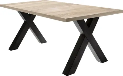 Produktbild von Esstisch Esszimmertisch 160 - 210 cm ausziehbar Sägerau Eiche Holzdekor - BIG SYSTEM - Die Möbelfundgrube