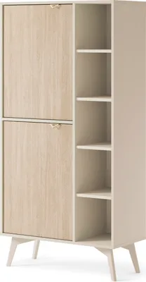 Produktbild von FURNLUX Anrichte Waldbeige 80cm / Hauptfarbe: Beige / Abmessungen: 80 x 160 x 38 cm