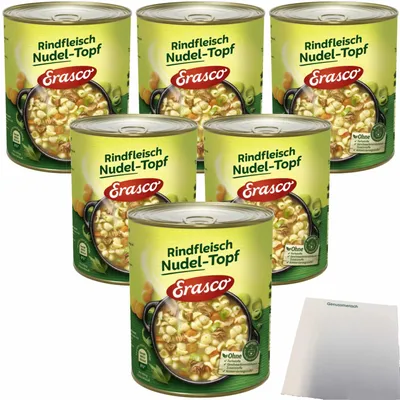 Produktbild von Erasco Rindfleisch Nudeltopf VPE (6x800g Dose) + usy Block