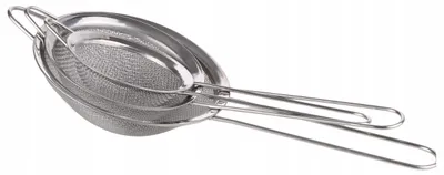 Produktbild von Küchensieb Set Edelstahl 3-teilig – Universal Feinsieb-Set (Ø 8, 10, 12 cm), Mehlsieb, Passiersieb & Teesieb mit Griff, Rostfrei & Spülmaschinengeeign