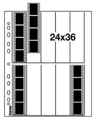 Produktbild von Hama Negative sleeves, 24 x 36 mm, Glassine matt, 10 Blätter, 24 x 36 mm, 25 Blätter, 250 mm, 315 mm, 344 mm