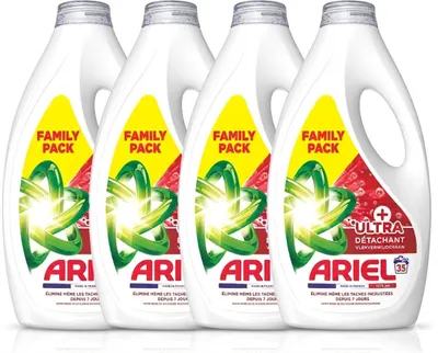 Image de Lessive liquide Ariel + Détachant Ultra - 4 x 35 lavages