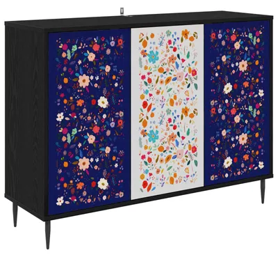Productafbeelding van Dressoir MAINZ, zwarte eikenlook, 102 x 33 x 76 cm