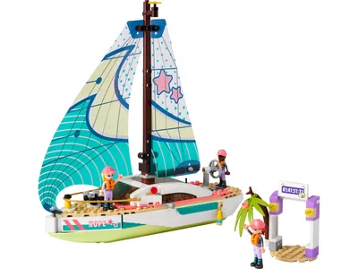 Productafbeelding van LEGO 41716 Friends: Stephanie's Zeilavontuur, speelset met een zeilboot en 3 minipoppetjes, cadeau voor kinderen vanaf 7 jaar