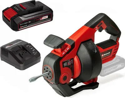 Produktbild von Einhell Rohrreiniger TE-DA 18/760 Li 18V, 7,6 m Spirale Akku 2,5 Ah, Ladegerät