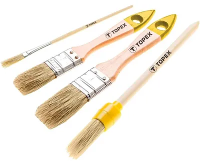 Produktbild von TOPEX Malerpinsel-Set, 4-teilig, verschiedene Formen, 20B817