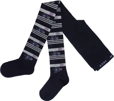 Produktbild von Kinderstrumpfhosen für Mädchen Frangipani Marine Größe 92-98