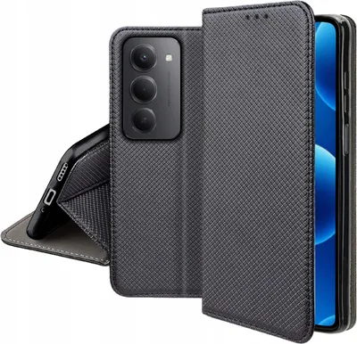 Immagine prodotto di Custodia MAGNET per Xiaomi Redmi 15 4G | 5G Custodia nera con chiusura + vetro 9H