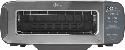 A front view of a Ninja Foodi 3-in-1 Toaster with Grill and Sandwich Press.