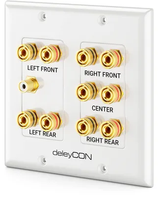 Produktbild von deleyCON Multimedia Lautsprecher Wanddose 5.1 Surround Sound Subwoofer