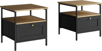 Zdjęcie produktu dla Stolik nocny Vicco Lunis Czarny Zestaw 2 sztuk, Model 51896