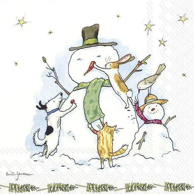 Produktbild von SNOWMAN WITH FRIENDS Lunch-Servietten L 884600