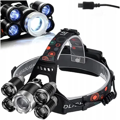 Produktbild von Decorya Akku-Stirnlampe 5xLED USB-ladbar Werkstattlicht