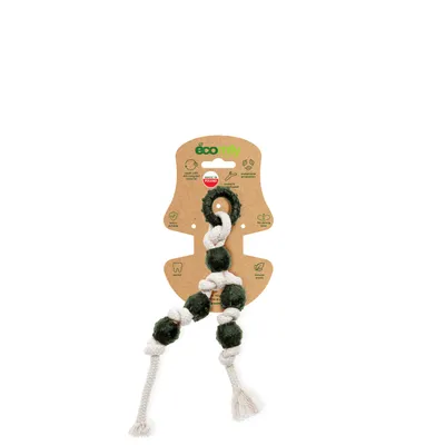 Produktbild von Ecomfy Hundespielzeug Olive Eco Toother | 6-teilig, 26 cm | Zahnpflege & Zerrspiele | Recyceltes TPE | EU