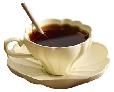 Productafbeelding van Elzusha - Handgemaakte Keramische Koffiekop met Schotel Set