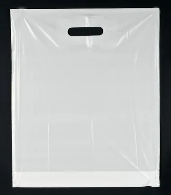Produktbild von 100 Grifflochtragetaschen, weiß, 38x45+5 cm