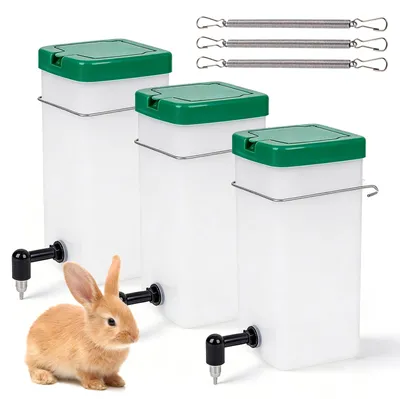 3er-Set Kleintiertränke 1000 ml, automatischer Wasserspender, tropffrei