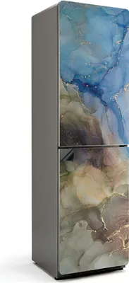 Produktbild von Abstraktes Aquarellmuster – Magnetische Kühlschrank Abdeckung – Dekorfolie magnetisch Küche – Kühlschrank Magnet Deko – selbstklebende Magnettafel – Magnetfolie für Kühlschranktür – 60x205 cm