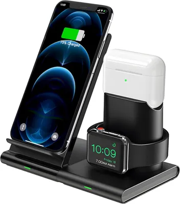Produktbild von SENEO Kabelloses Ladegerät, DREI-in-One-Ladegerät, abnehmbares Design, unabhängige Verwendung, kompatibel mit 14/13/12/Pro/Mini-Telefon