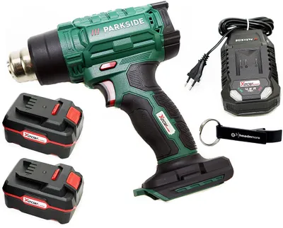 Immagine prodotto di PARKSIDE® Pistola ad aria calda a batteria da 20 V PHLGA 20-Li / incl. 2 batterie (4 Ah) e caricabatterie (4,5 A)