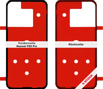 Produktbild von 5x Huawei P20 Pro Akkudeckel Klebefolie Kleber Backcover Rahmen Batterie Adhesive Glue
