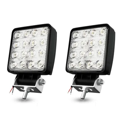 Produktbild von 2x 48W LED Arbeitsscheinwerfer 12V 24V Scheinwerfer Traktor Rueckfahrscheinwerfer LED Strahler fuer Offroad, KFZ, SUV, LKW, Auto Zusatzscheinwerfer