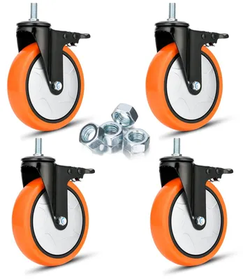 Productafbeelding van Set van 4 robuuste, verstelbare wielen met dubbele vergrendeling