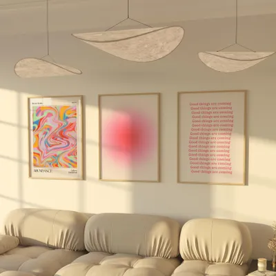 Produktbild von Set mit 3 Wandbildern, 50 x 70 cm, für Wohn- und Schlafzimmer