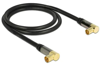 Image de DELOCK Câble d'antenne IEC 90° -> IEC 90° St/Bu 1.00m noir