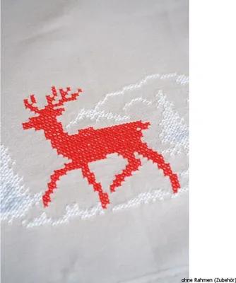 Produktbild von Vervaco Bedruckter Tischläufer "Norwegischer Winter", Stickbild vorgezeichnet