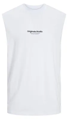 Obrázok produktu pre Pánske tričko bez rukávov Jack & Jones Jovesterbro White - S