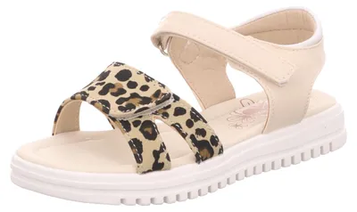 Produktbild von girlZ onlY Kinder-Mädchen-Sandalette Beige-Schwarz-Weiß, Farbe:beige/schlamm, EU Größe:33