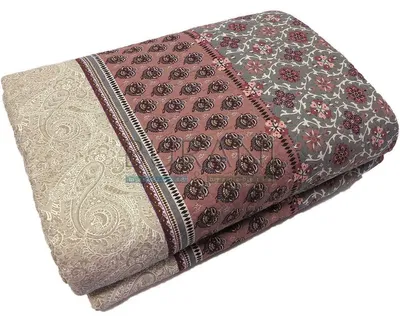 Tagesdecke aus Baumwolle, beige, 265x255 cm