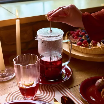 Obrázek produktu pro Konvice na kávu a čaj LATTRICE sklo transparentní 1 l HOMLA