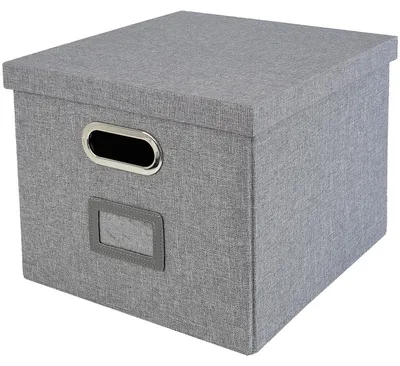 Aufbewahrungsbox für Hängeregister passend für Kallax im DIN A4 Format in Grau