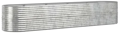 Obrázok produktu pre vidaXL Zvýšená posteľ Pozinkovaná oceľ 368x80x68 cm Strieborná
