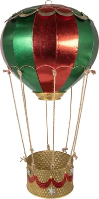 Produktbild von Clayre & Eef Weihnachtsdekoration Heißluftballon Ø 97x160 cm Rot Metall