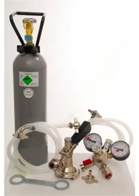 Immagine prodotto di Kit accessori 2 con adattatore professionale da 5 L, 10 mm, tubo birra, 2,0 kg CO2 per spillatore birra a 1 linea
